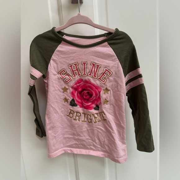 Garanimals 2T Girls Pink & Green Shine Bright Long Sleeve Blouse Top - Picture 1 of 5